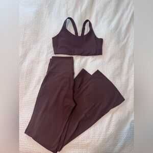Girlfriend Collective Flare legging and Sports Bra Set